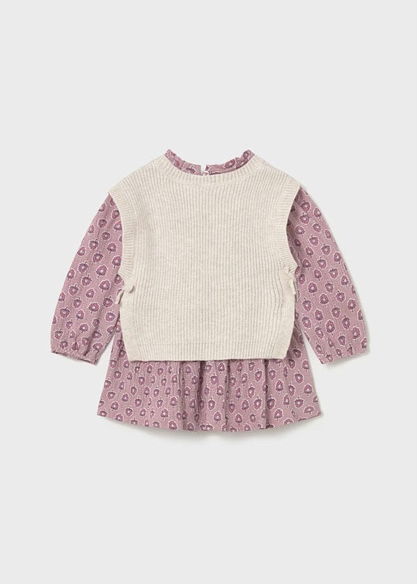 Mayoral Usa Inc Printed Dress & Knit Vest Set - Little Miss Muffin Children & Home