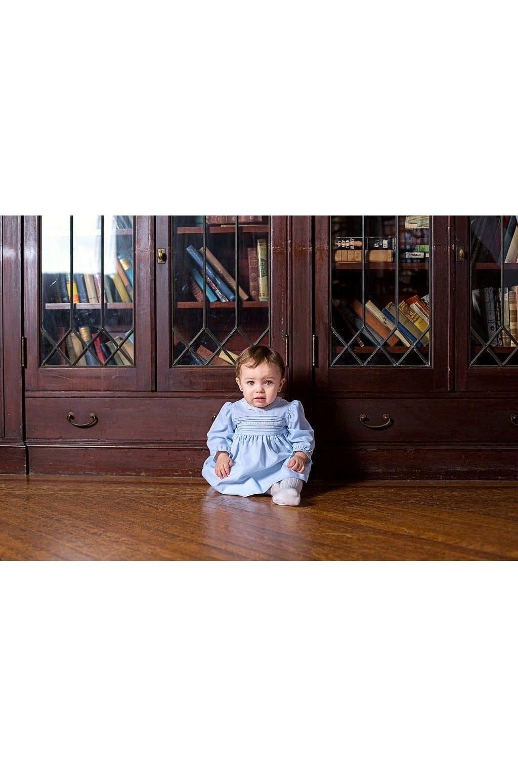 Baby Girl Light Blue Long Sleeve Dress