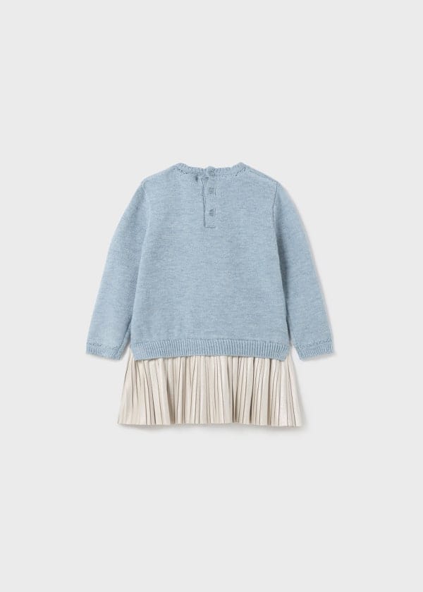 Mayoral Knit Dress with Swan Applique