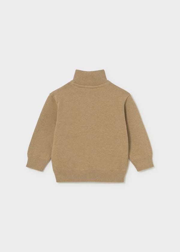 Baby Boy Knit Zip-Up Sweater with Puppy Pockets