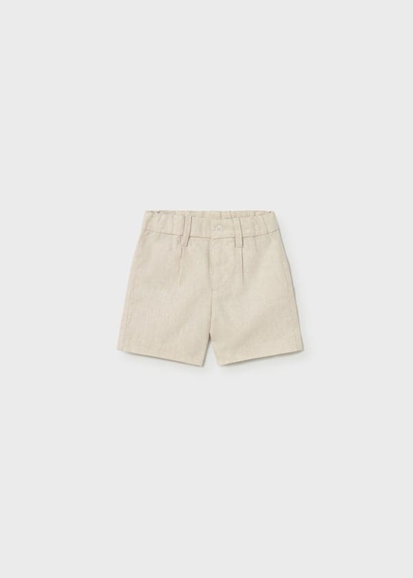 Linen Shorts in Mixed Oat