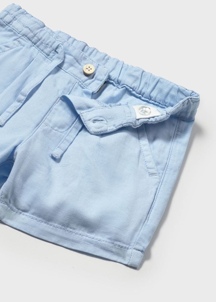 Mayoral Usa Inc Mayoral Linen Bermuda Shorts in Sky - Little Miss Muffin Children & Home