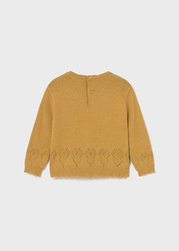 Mayoral Usa Inc Openwork Knit Sweater in Honey - Little Miss Muffin Children & Home