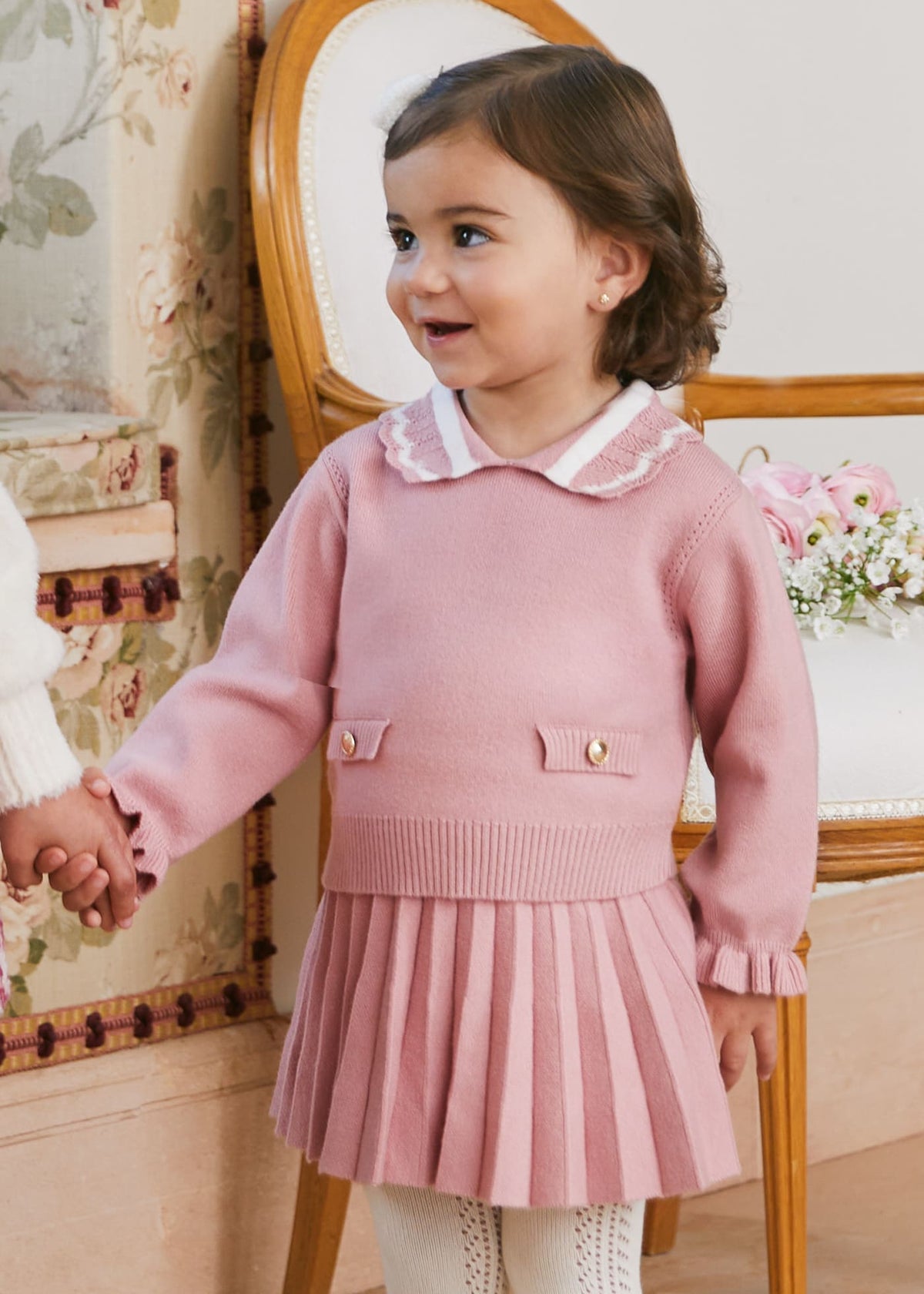 Abel & Lula Abel & Lula Pleated Knit Skirt & Sweater Set - Little Miss Muffin Children & Home