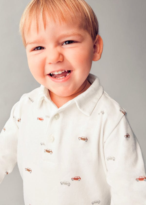 Mayoral Usa Inc Long Sleeve Printed Polo - Little Miss Muffin Children & Home