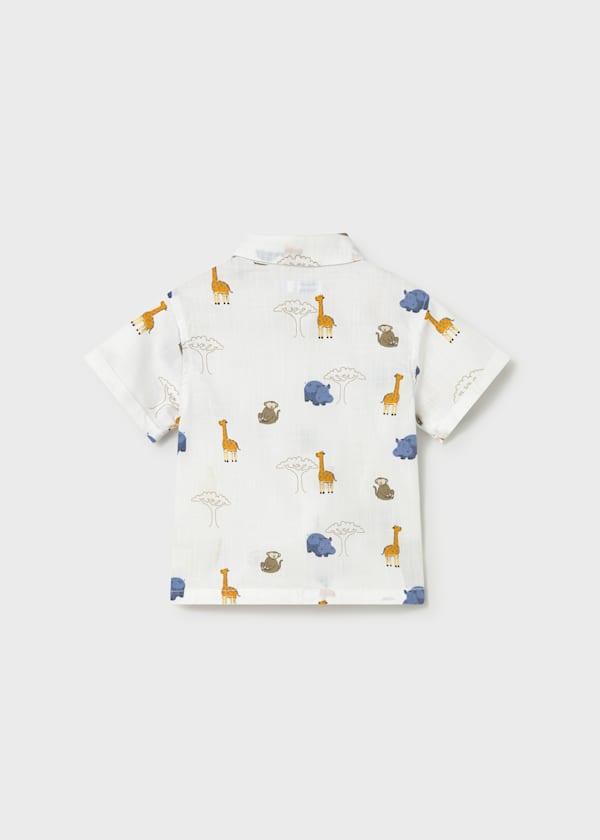 Mayoral Usa Inc Safari Animals Print Button Up Shirt - Little Miss Muffin Children & Home