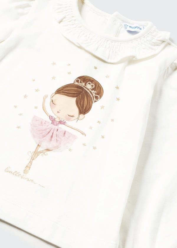 Mayoral Usa Inc Mayoral Ruffled Collar Long Sleeve Tee - Little Miss Muffin Children & Home