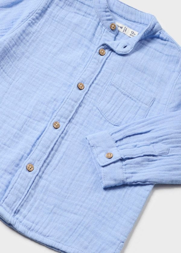 Mayoral Usa Inc Mayoral Long Sleeve Bambula Button Down Shirt - Little Miss Muffin Children & Home
