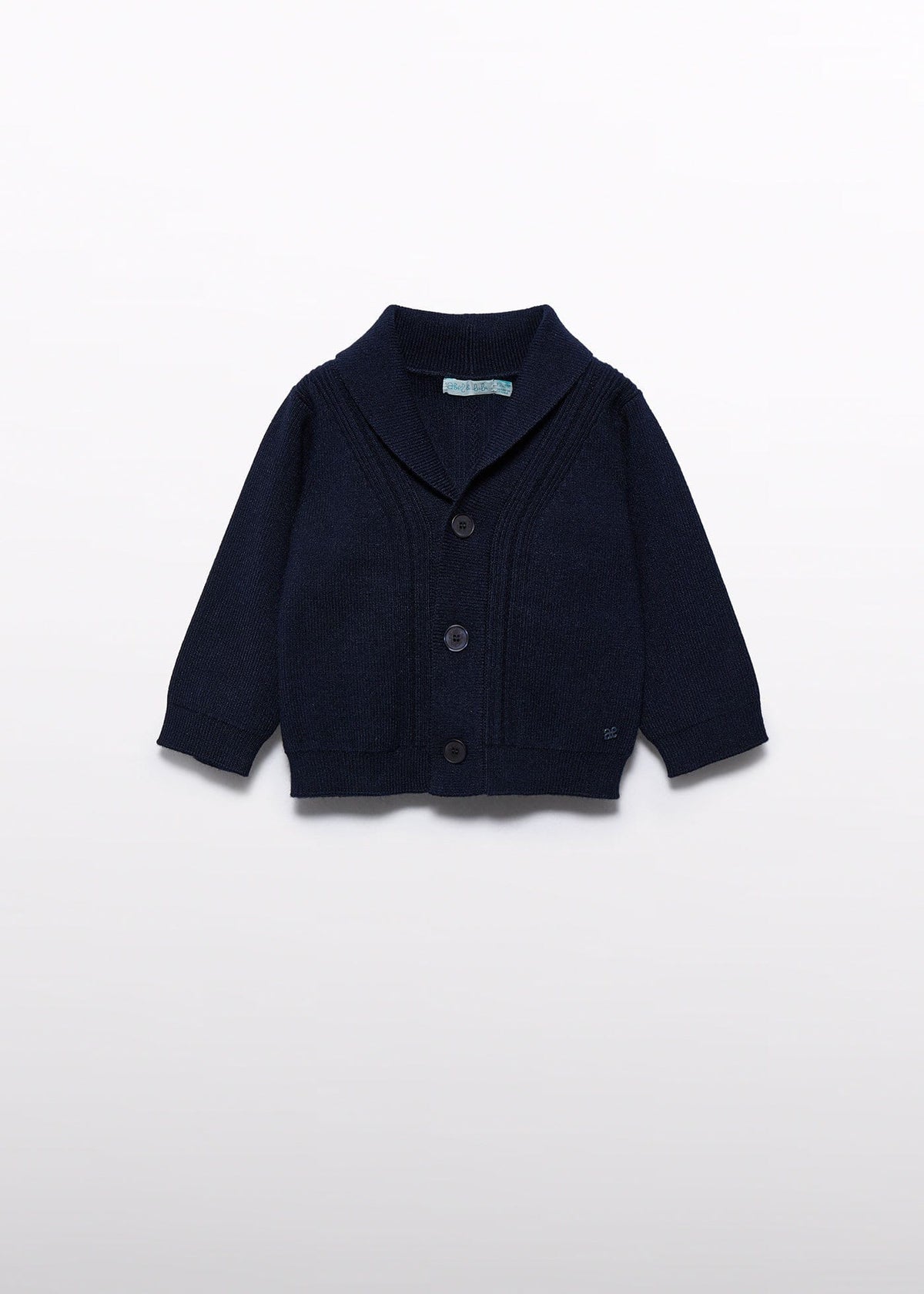 Abel & Lula Abel & Lula Baby Cardigan with Collar in Navy - Little Miss Muffin Children & Home