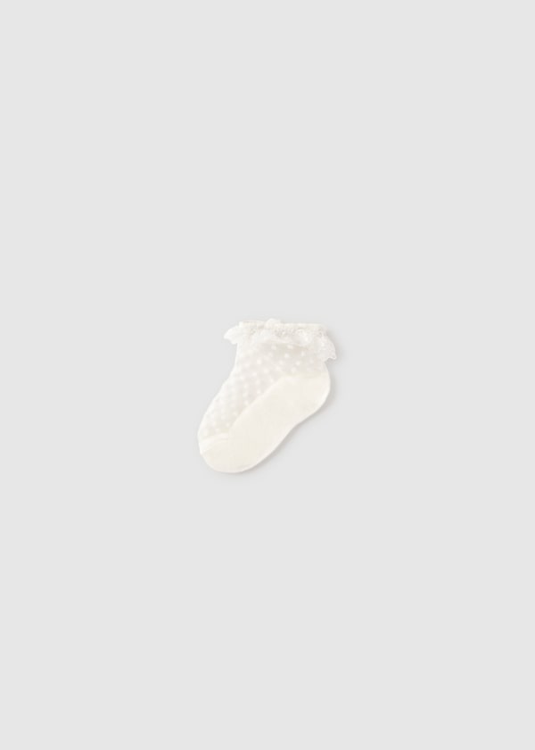 Plumeti Footie Socks in Off Natural