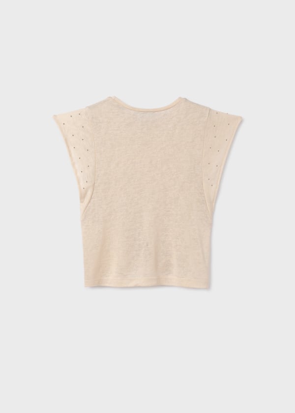 Mayoral Usa Inc Mayoral Tween Girls Cap Sleeve Tee with Tiny Stud Detail - Little Miss Muffin Children & Home