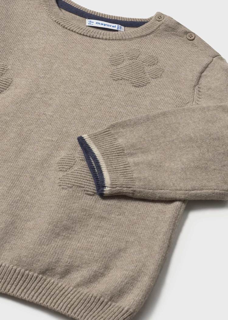 Mayoral Usa Inc Embossed Paw Prints Sweater - Little Miss Muffin Children & Home