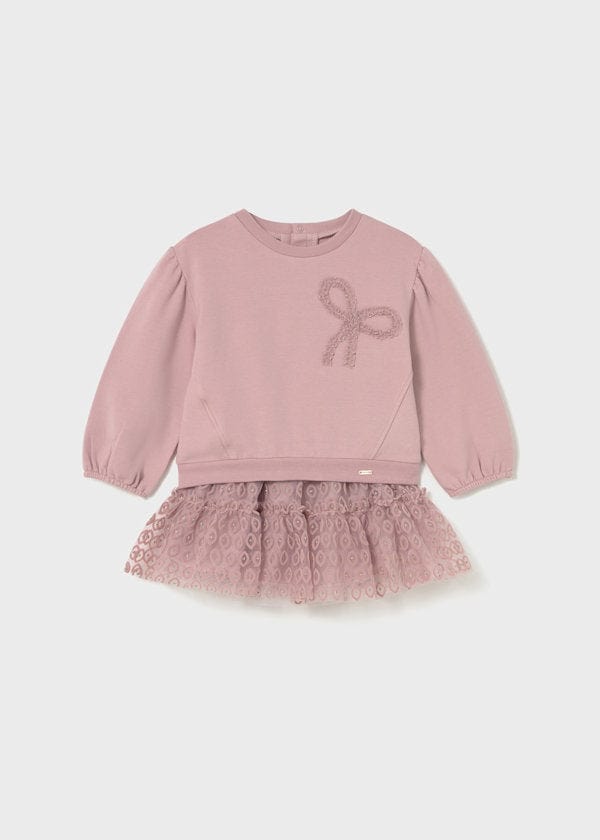 baby pink Tulle Skirt & Sweater Set