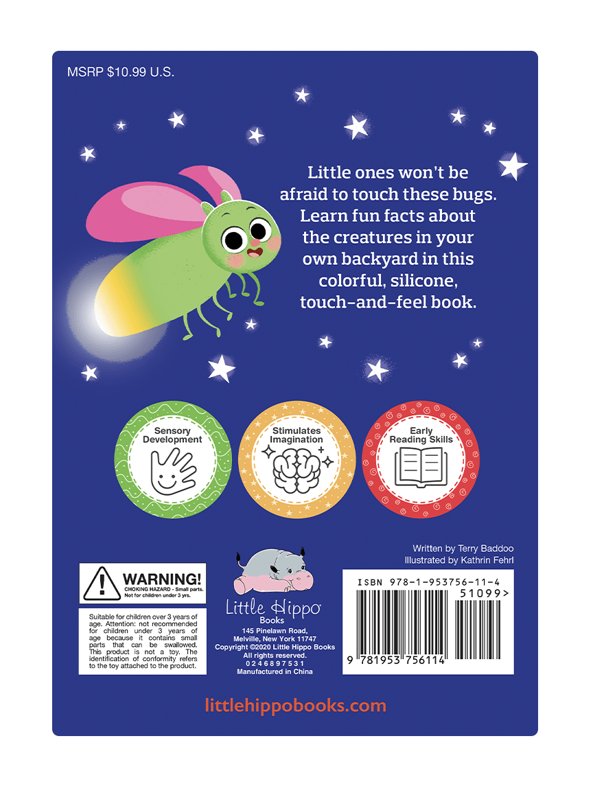 Little Hippo Books Backyard Bugs - Touch & Feel Sensory Board Book - Little Miss Muffin Children & Home