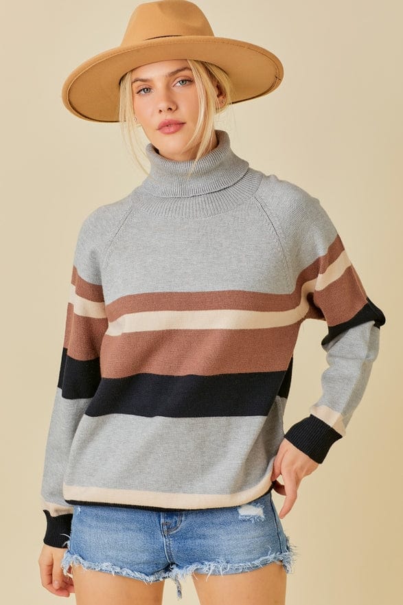 Main Strip Main Strip Color Block Turtleneck Sweater - Little Miss Muffin Children & Home