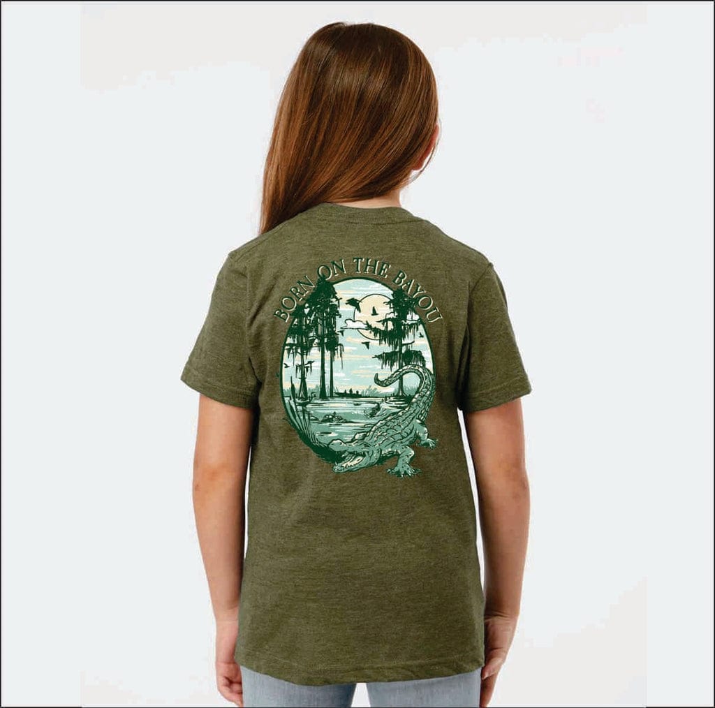 Whereable Art Whereable Art Born on the Bayou Graphic Youth T-Shirt - Little Miss Muffin Children & Home