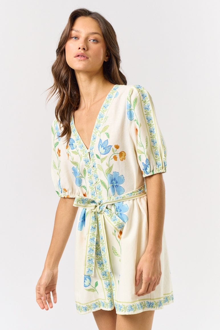 Lalavon Lalavon Printed Short Sleeve Romper - Little Miss Muffin Children & Home