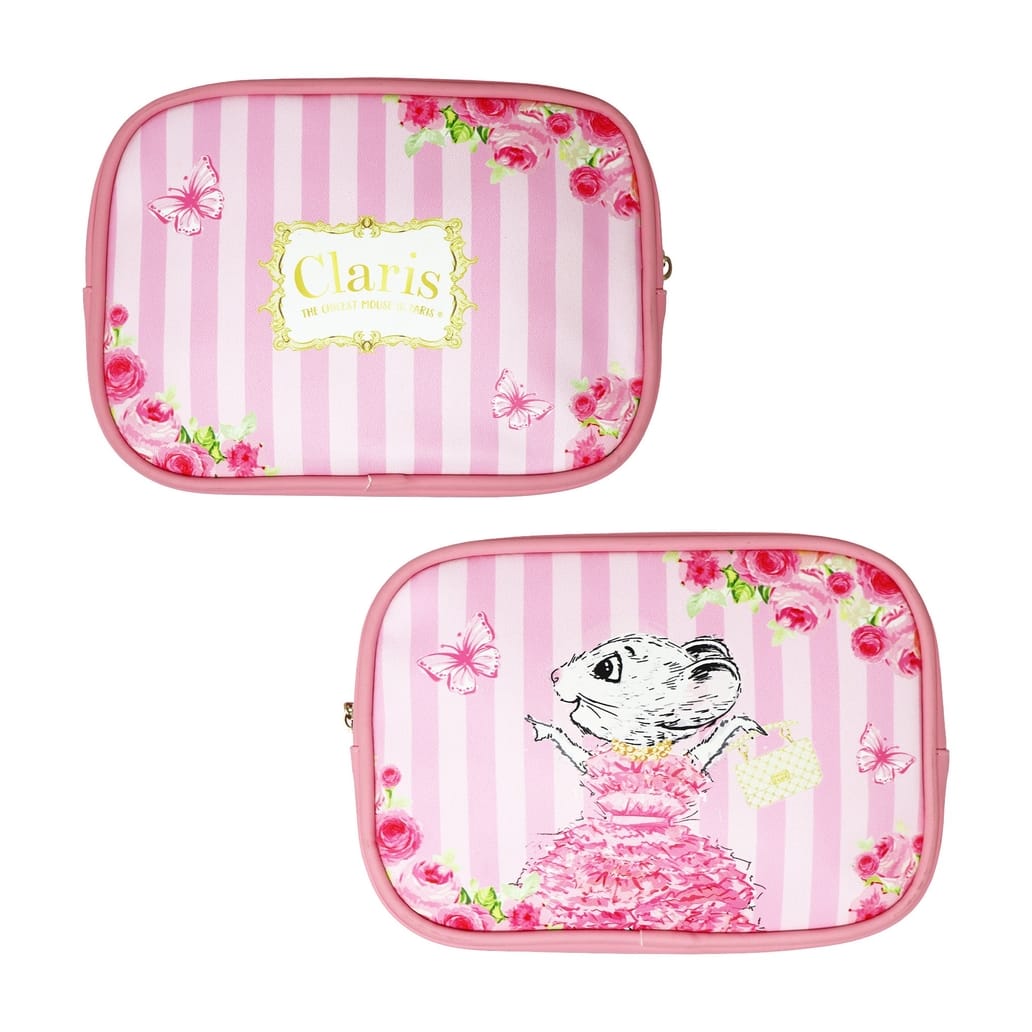 Pink Poppy Claris the Chicest Mouse in Paris Cosmetic Pouch