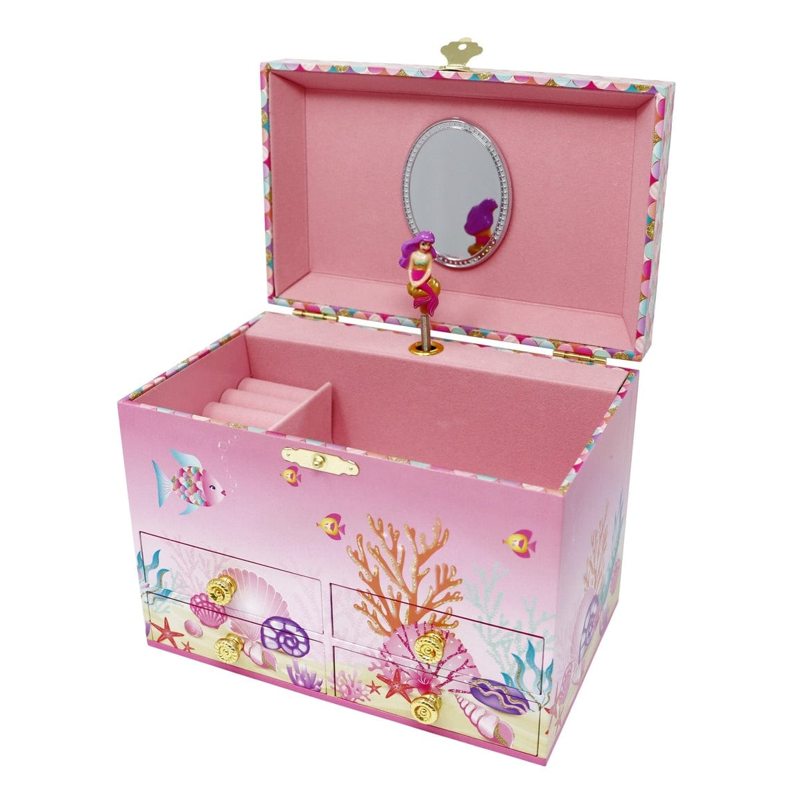 Pink Poppy Pink Poppy Medium Mermaid Musical Jewellery Box - Little Miss Muffin Children & Home