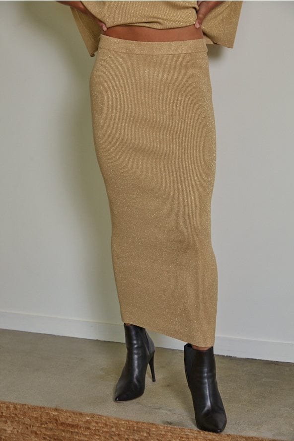 By Together Knit Sweater Ribbed Pencil Midi Skirt - Little Miss Muffin Children & Home