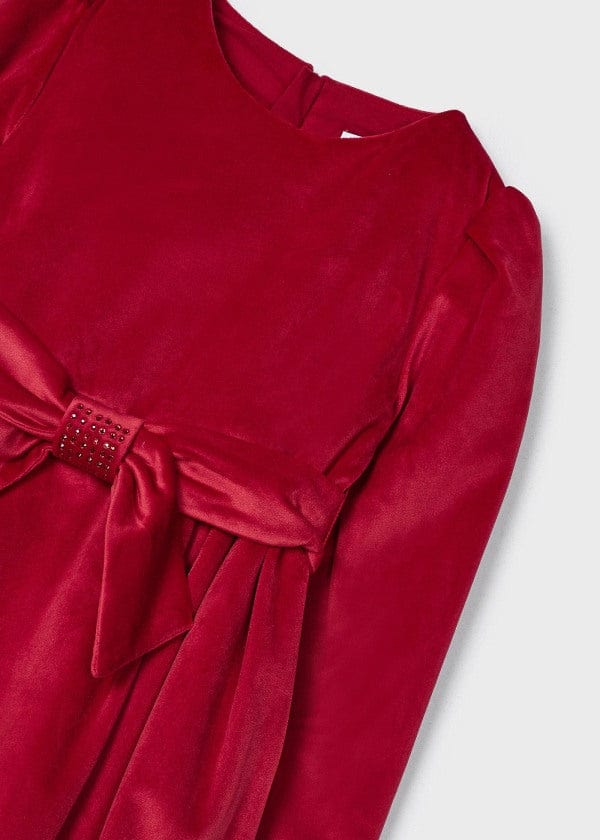 Mayoral Belted Velvet Dress