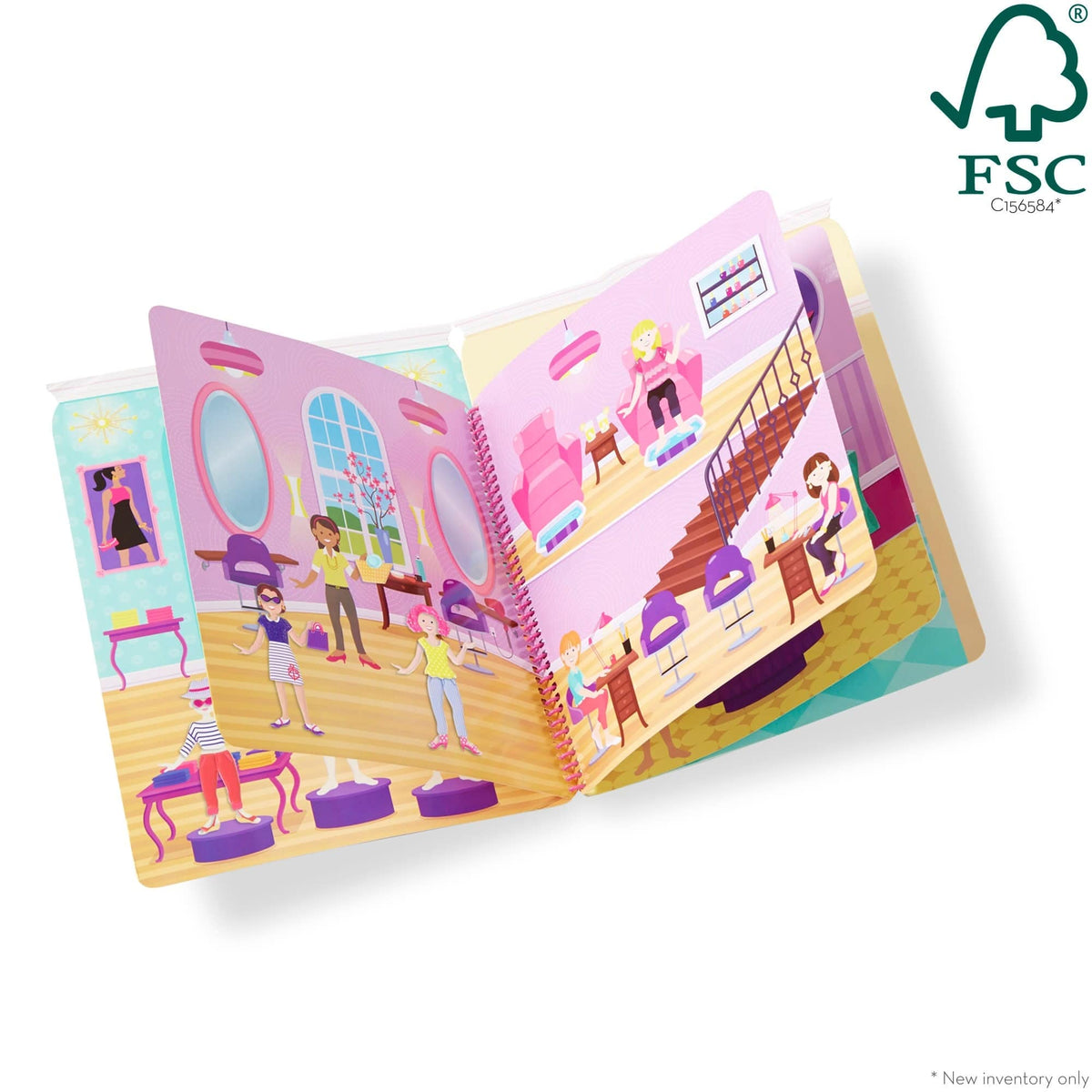 Melissa & Doug Melissa & Doug Deluxe Puffy Sticker Album - Day of Glamour - Little Miss Muffin Children & Home