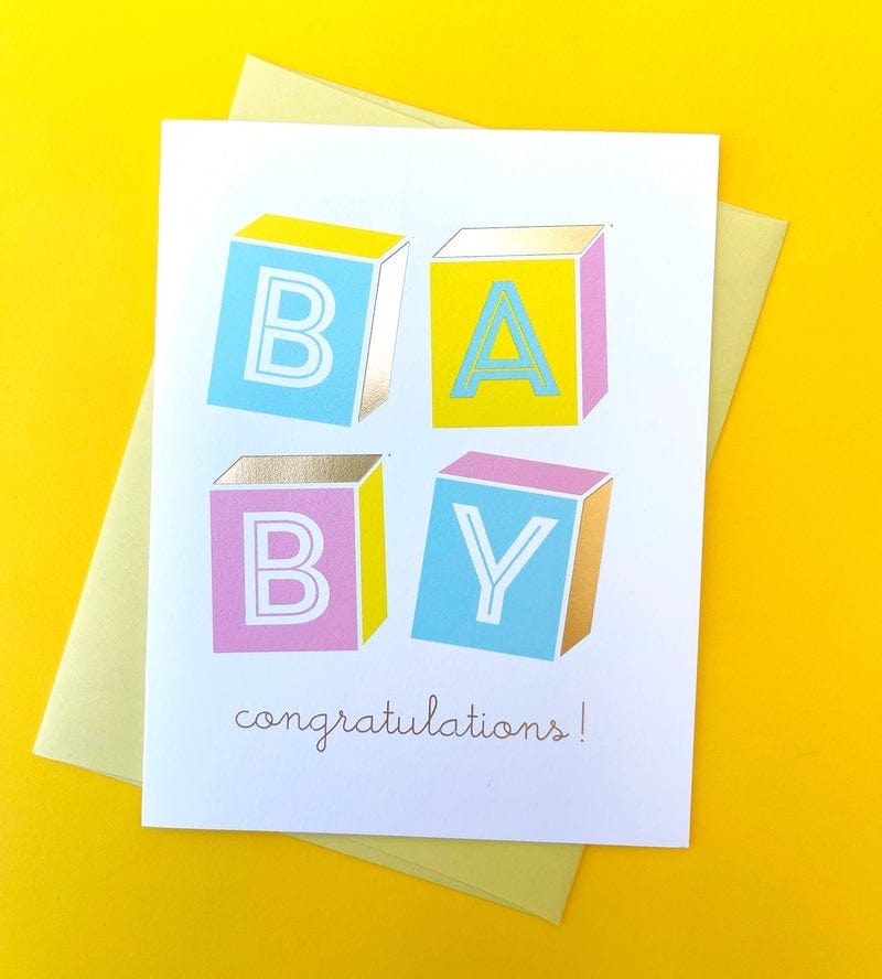 J.Falkner Cards J Falkner Baby Blocks Card - Little Miss Muffin Children & Home
