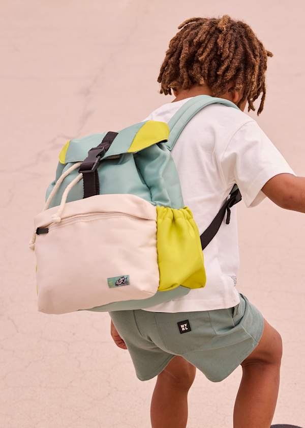 Tricolor Backpack in Green