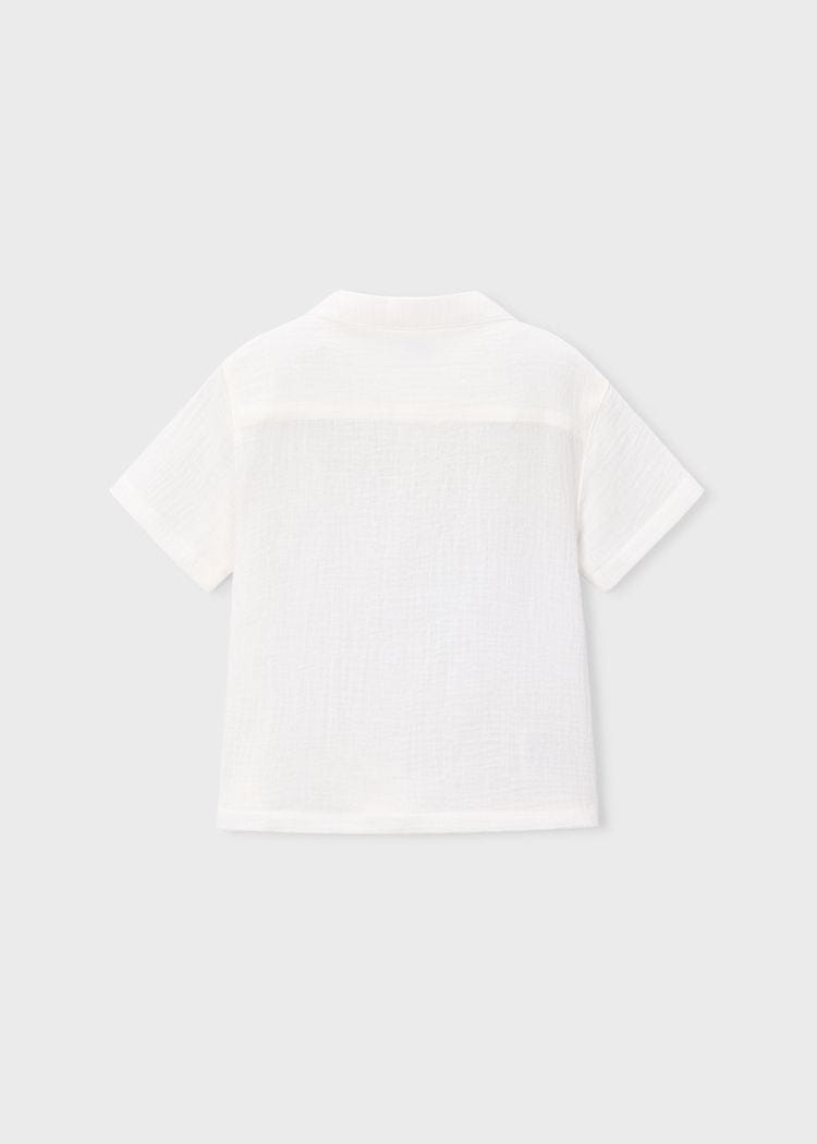 Bambula Cotton Button Down Shirt in Cream