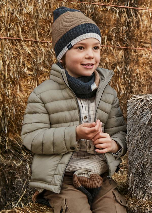 Mayoral Usa Inc Lightweight Puffer Coat in Cashew - Little Miss Muffin Children & Home