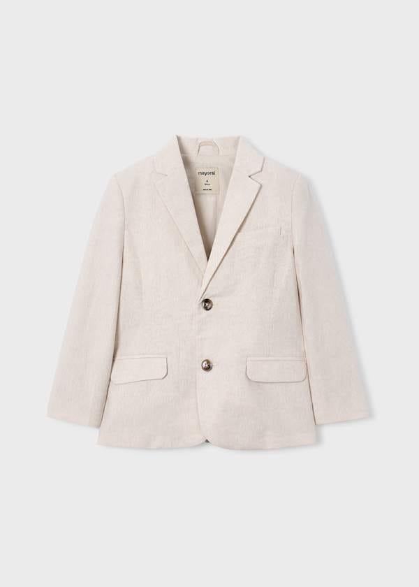 Mayoral Usa Inc Linen Blazer in Oat - Little Miss Muffin Children & Home