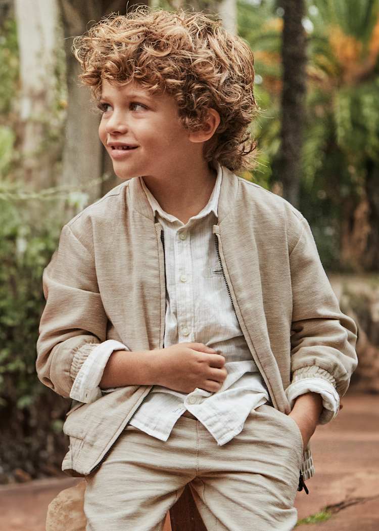 Mayoral Usa Inc Mayoral Linen Zip Up Jacket - Little Miss Muffin Children & Home
