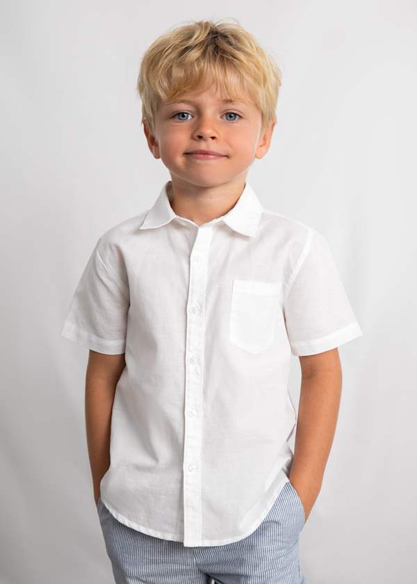 Mayoral Usa Inc Short Sleeve Linen Button Up Shirt - Little Miss Muffin Children & Home