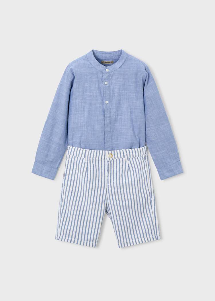 Linen Shirt & Shorts Set