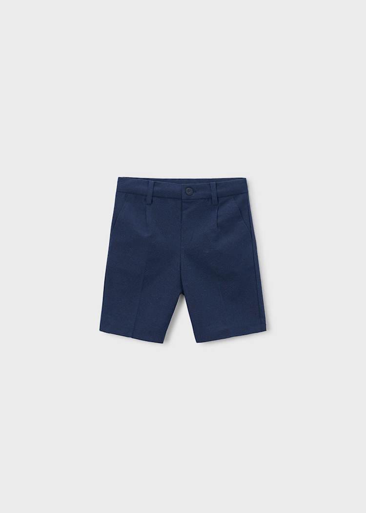 Linen Bermuda Shorts in Atlantic