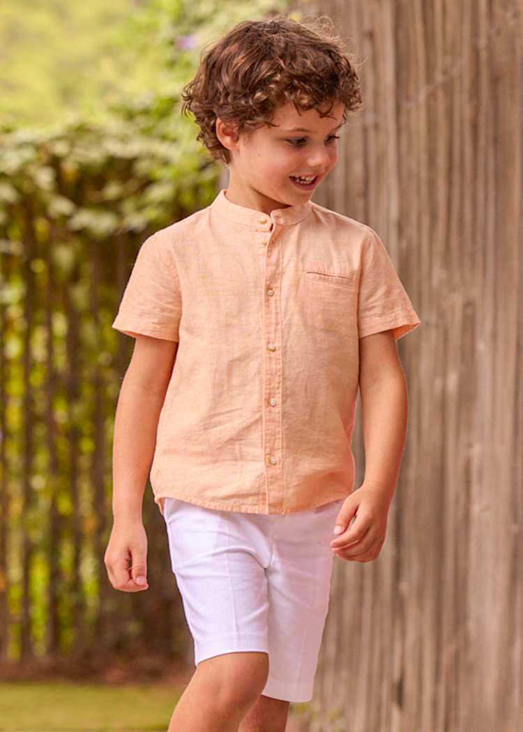 Linen Bermuda Shorts in White