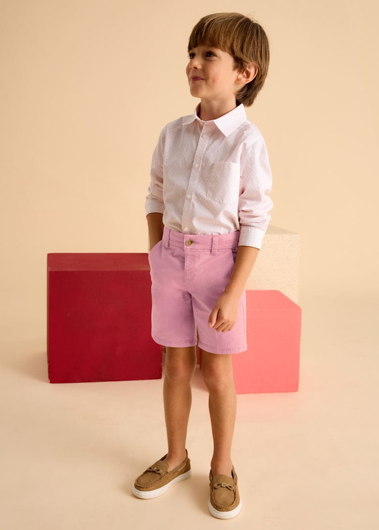 Mayoral Usa Inc Mayoral Long Sleeve Printed Button Down Shirt - Little Miss Muffin Children & Home