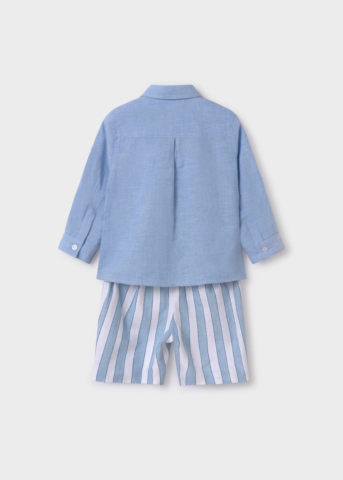 Abel & Lula Abel & Lula Linen Shirt & Striped Shorts Set for Boy - Little Miss Muffin Children & Home