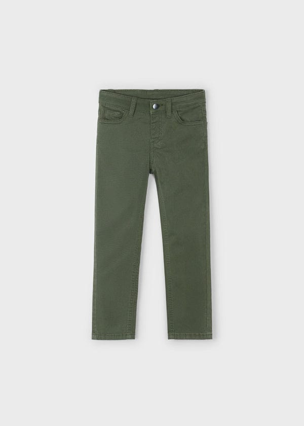 boys Slim Fit Pants in Olive