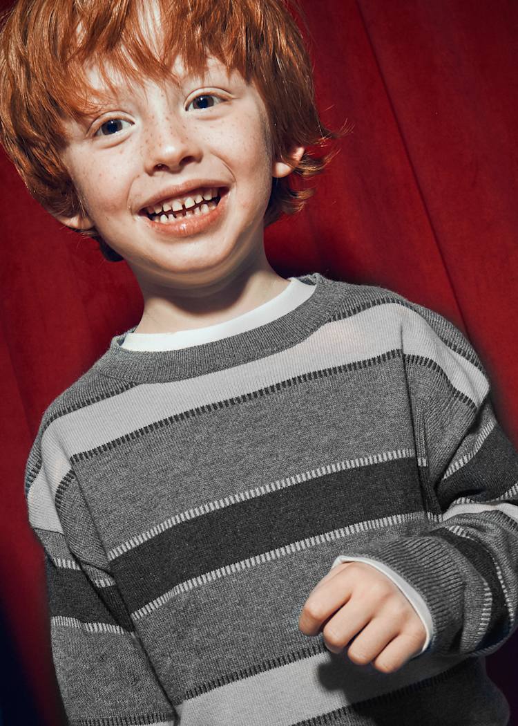 Mayoral Usa Inc Striped Knit Sweater in Graphite - Little Miss Muffin Children & Home