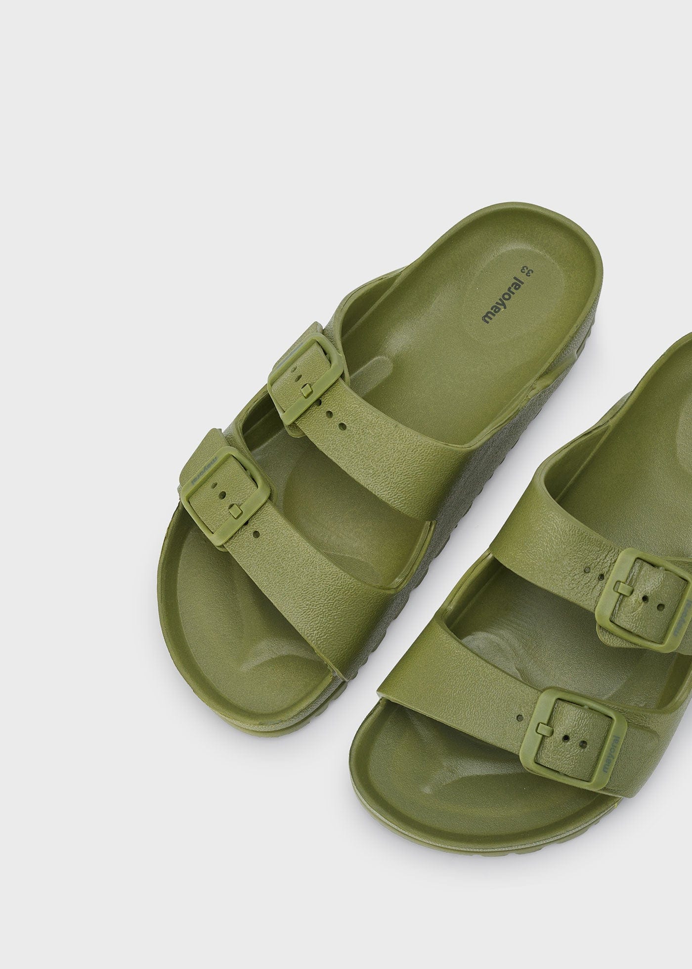 Mayoral Usa Inc Mayoral Double Strap Slide Sandals in Khaki - Little Miss Muffin Children & Home