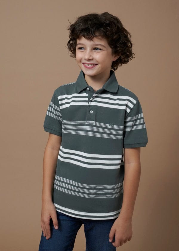 Mayoral Usa Inc Mayoral Short Sleeve Striped Polo for Tween Boys - Little Miss Muffin Children & Home