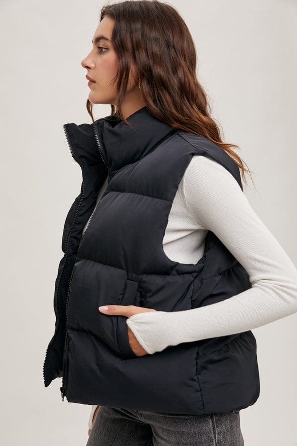 Bluivy Bluivy Zipper Front Puffer Vest, Black - Little Miss Muffin Children & Home