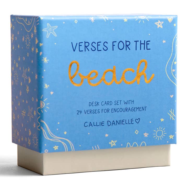 Verses for the Beach – Bible Verse Card Set + Display Stand