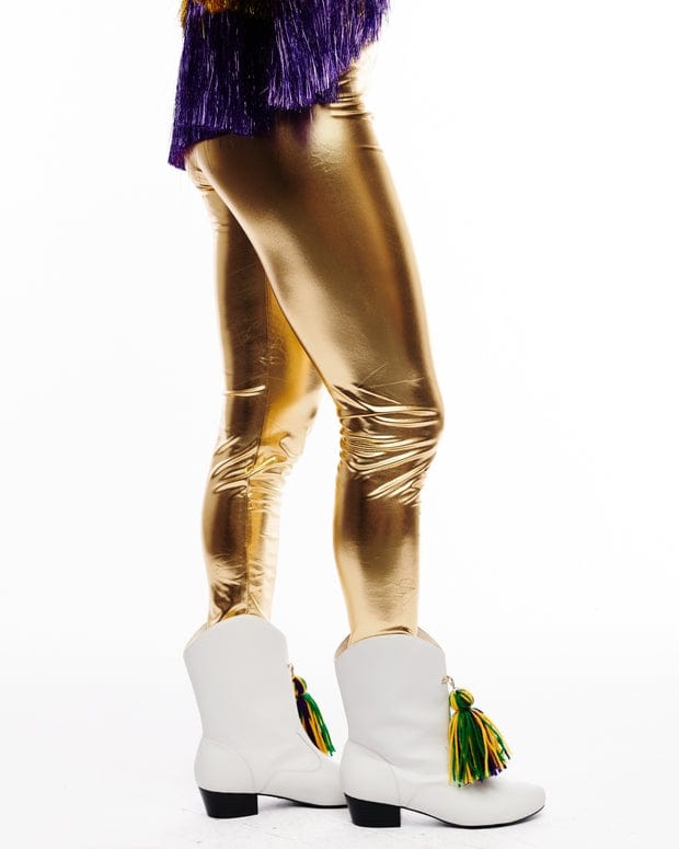 SongLily Women's Marching Boots with Mardi Gras Tassels - Little Miss Muffin Children & Home