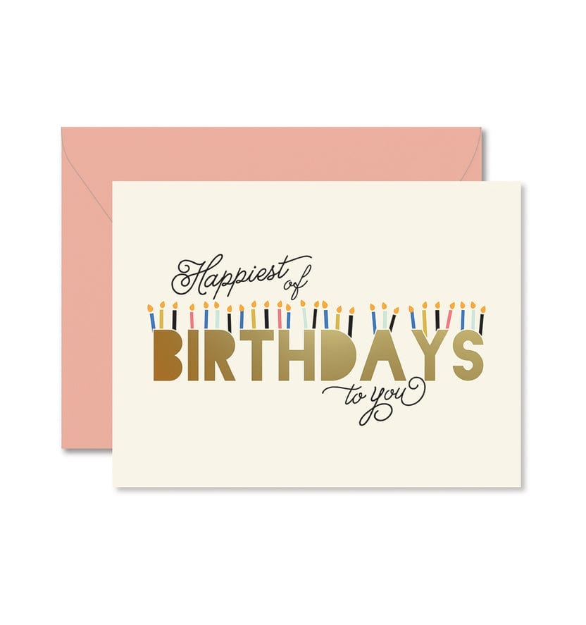 Ginger P Designs Ginger P Designs Happiest of Birthdays Coral Greeting Card - Little Miss Muffin Children & Home