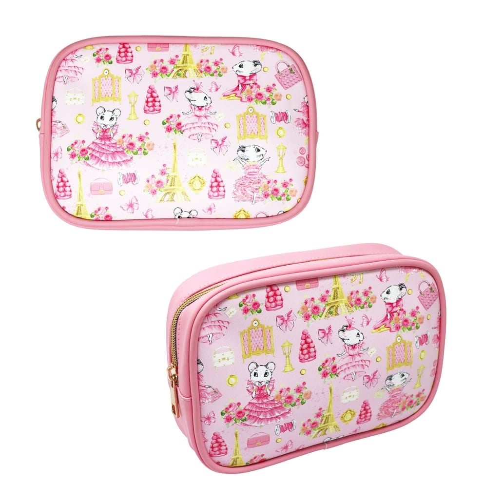 Pink Poppy Claris the Chicest Mouse in Paris Cosmetic Pouch