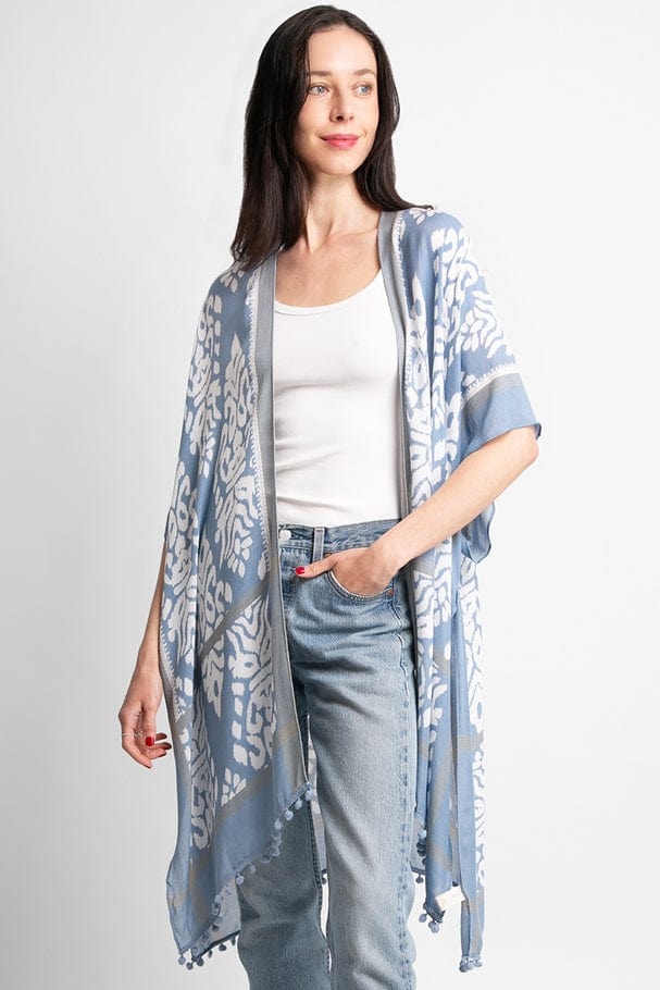 Fashion City Floral Print Kimono with Tassels - Little Miss Muffin Children & Home