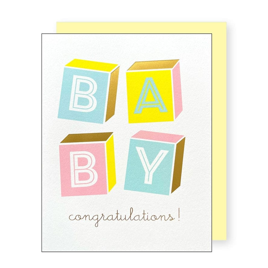 J.Falkner Cards J Falkner Baby Blocks Card - Little Miss Muffin Children & Home