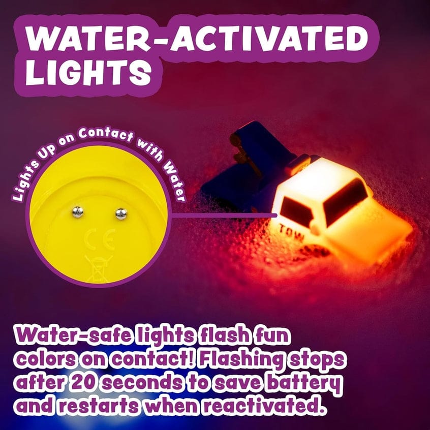 Tub Works Emergency™ Cars Light Up Bath Toys, 6 Pack - Little Miss Muffin Children & Home